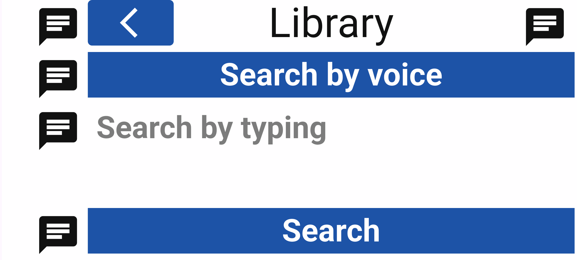 Voice search finding an audiobook without typing
